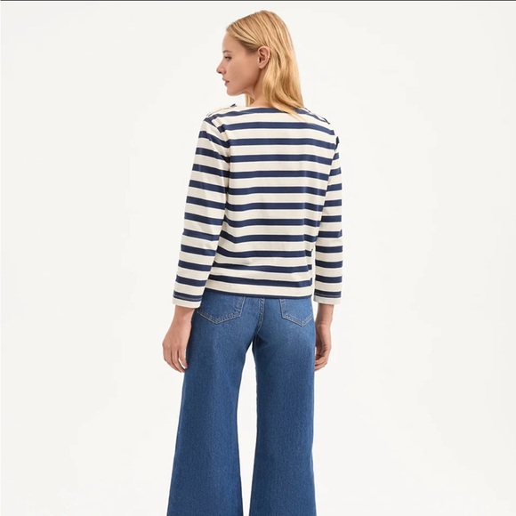 🆕 VERONICA BEARD Hovey Striped Top - Picture 5 of 5